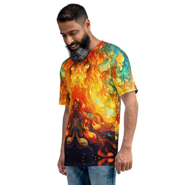 Fire And Ice V1 All Over Print Uni-Sex T-Shirt