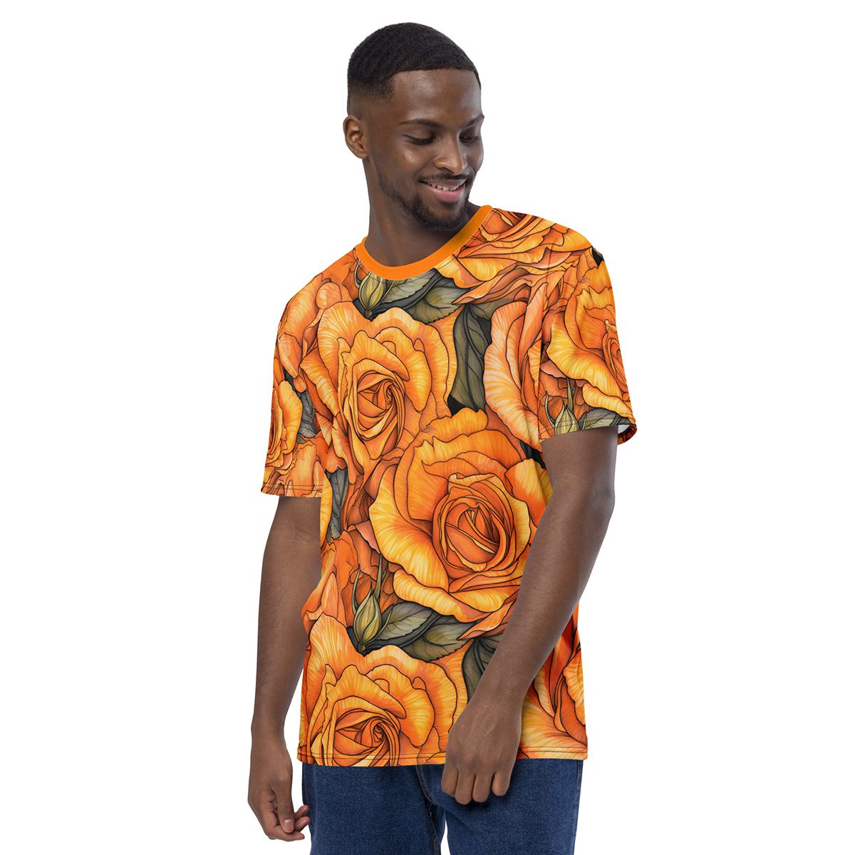 Yellow And Orange Roses Uni-Sex All Over T-Shirt #2 - Image 4