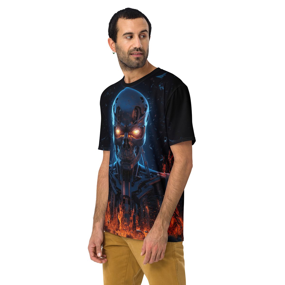 Robot Skeleton Uni-Sex All Over Print T-Shirt - Image 3