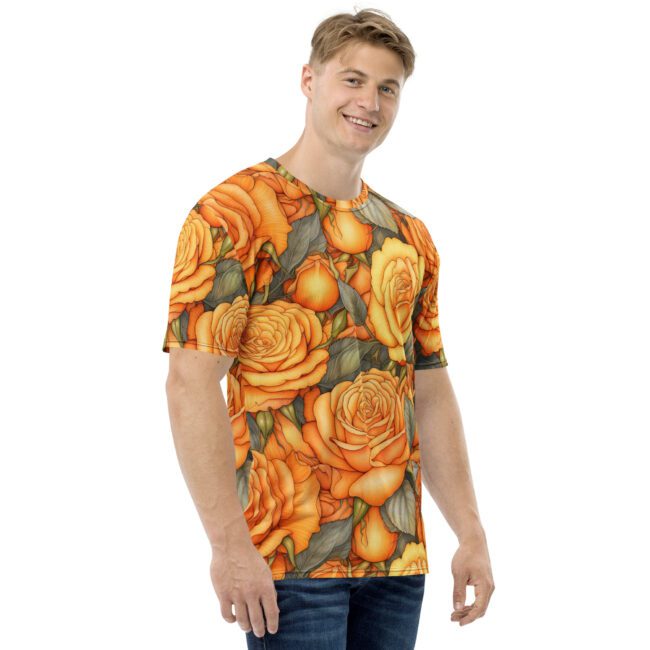 Yellow And Orange Roses Uni-Sex All Over T-Shirt #4