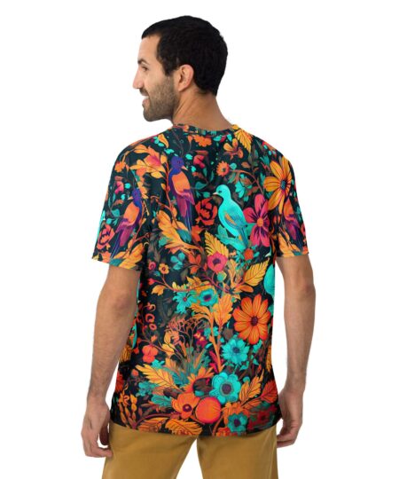 Autumn Birds Floral All Over Print T-Shirt 8 Toasted Styles