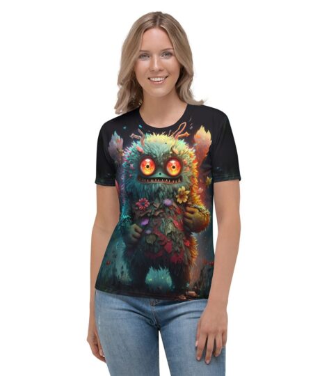 Cute Swamp Monster Uni-Sex All Over T-Shirt V1 6 Toasted Styles