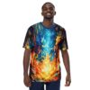 Fire And Ice V2 All Over Print Uni-Sex T-Shirt 8 Toasted Styles