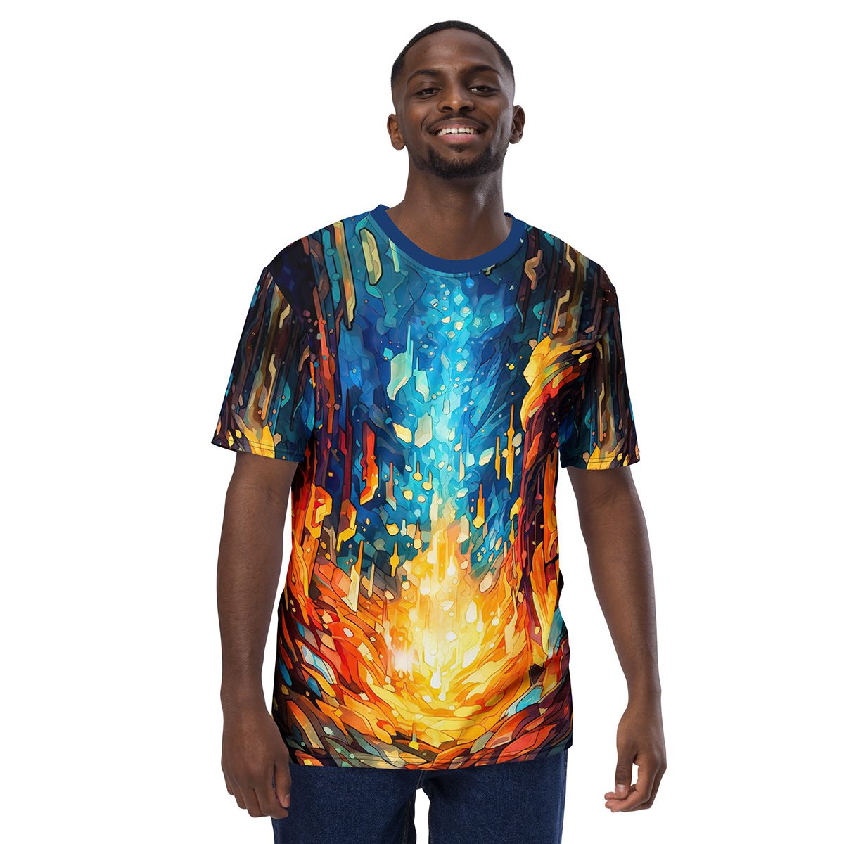 Fire And Ice V2 All Over Print Uni-Sex T-Shirt 8 Toasted Styles