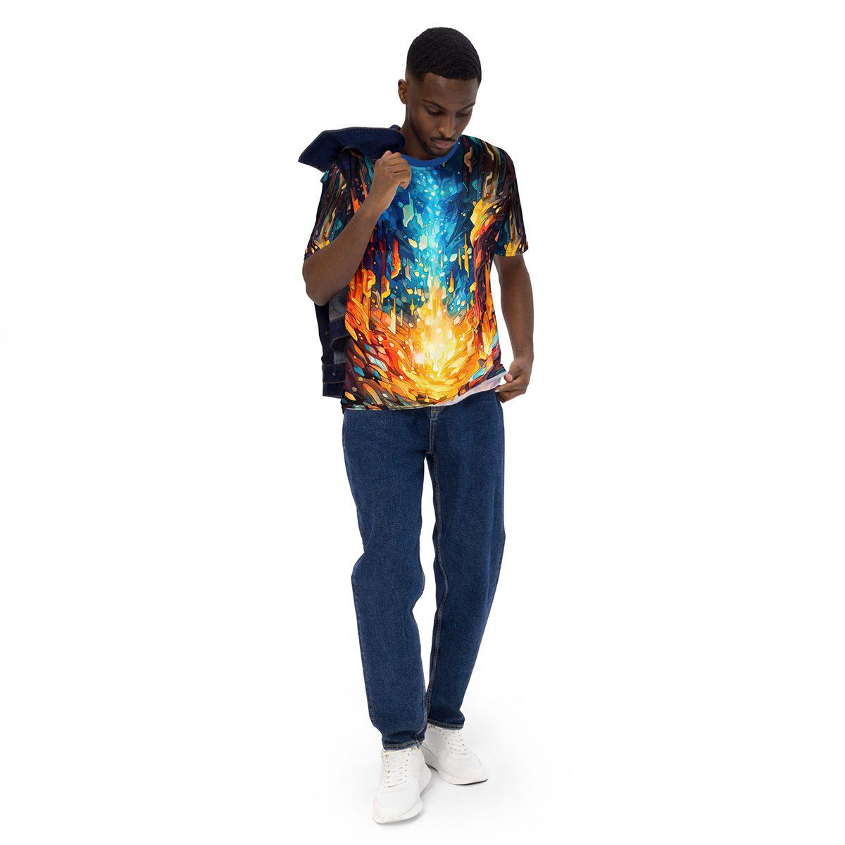 Fire And Ice V2 All Over Print Uni-Sex T-Shirt 7 Toasted Styles