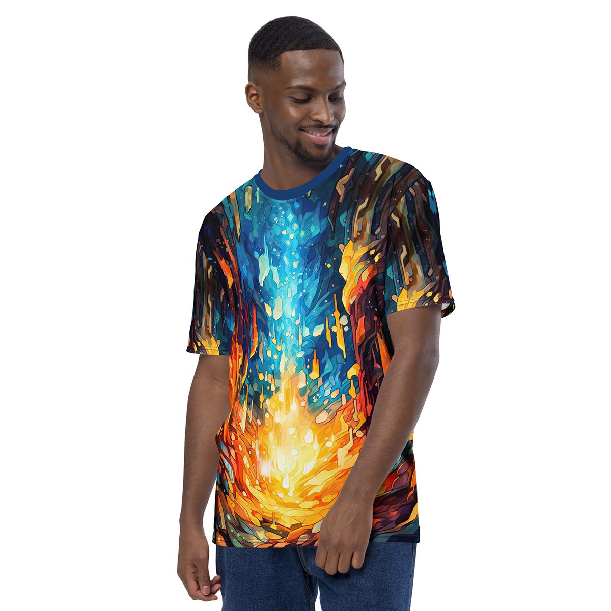 Fire And Ice V2 All Over Print Uni-Sex T-Shirt 9 Toasted Styles