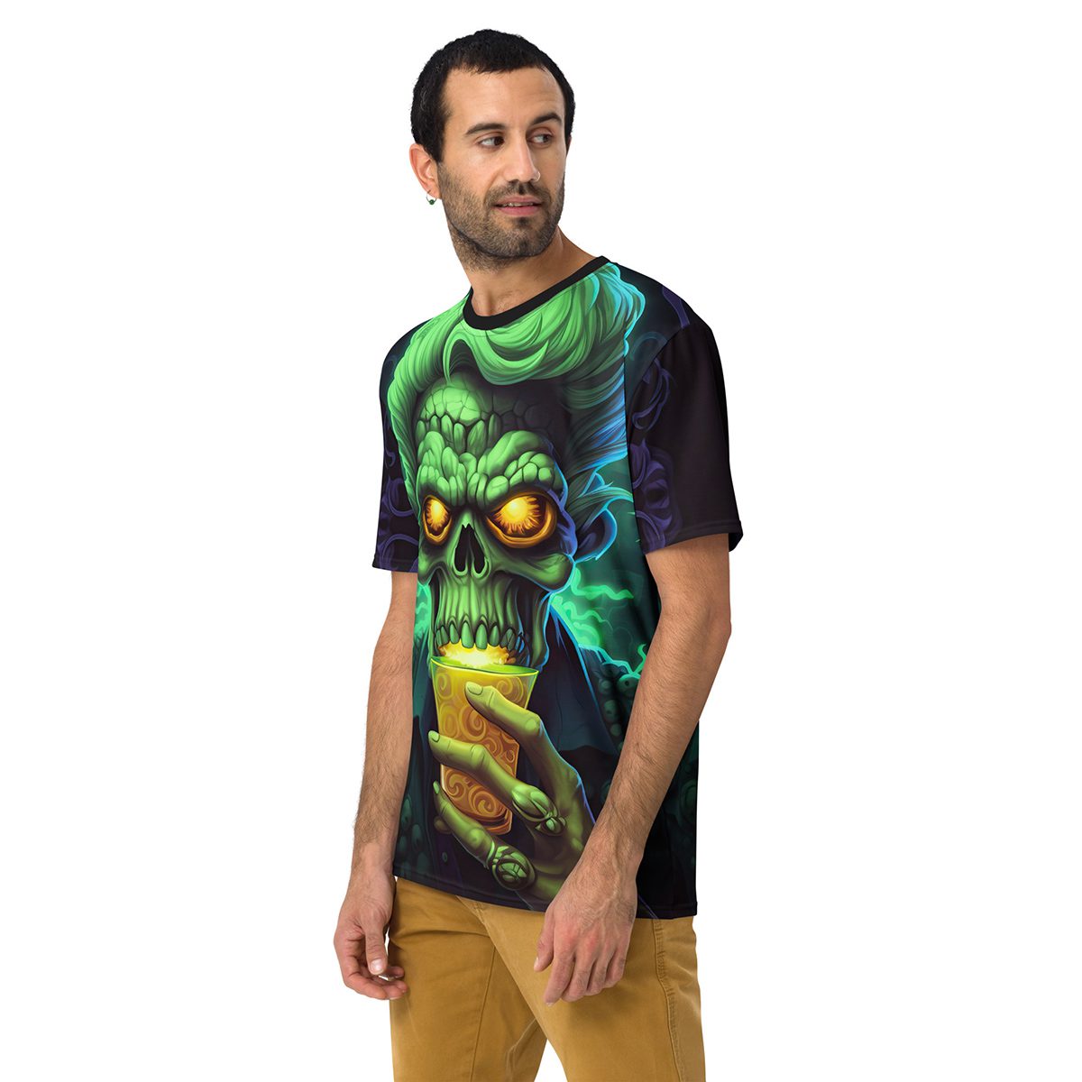 Neon Scientist Skull Uni-Sex All Over Print T-Shirt V3 10 Toasted Styles