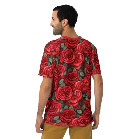 Premium Red Roses Uni-Sex All Over Print T-Shirt #1 – soft all-over print unisex tee
