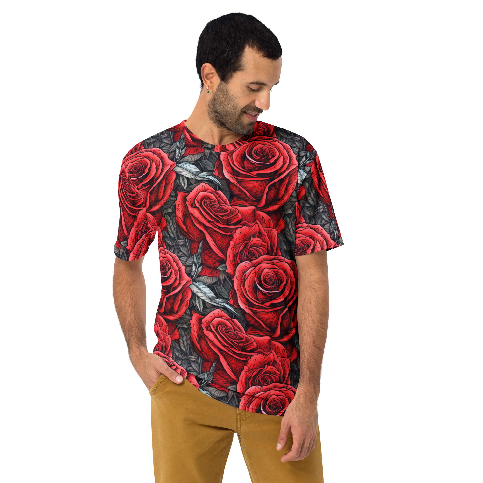 Red Roses Uni-Sex All Over Print T-Shirt #1 10 Toasted Styles