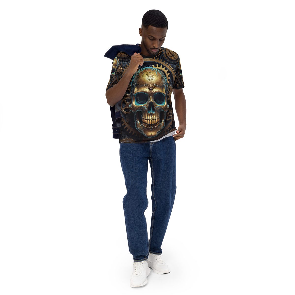 Steampunk Skull All Over Print Uni-Sex T-Shirt 1 10 Toasted Styles