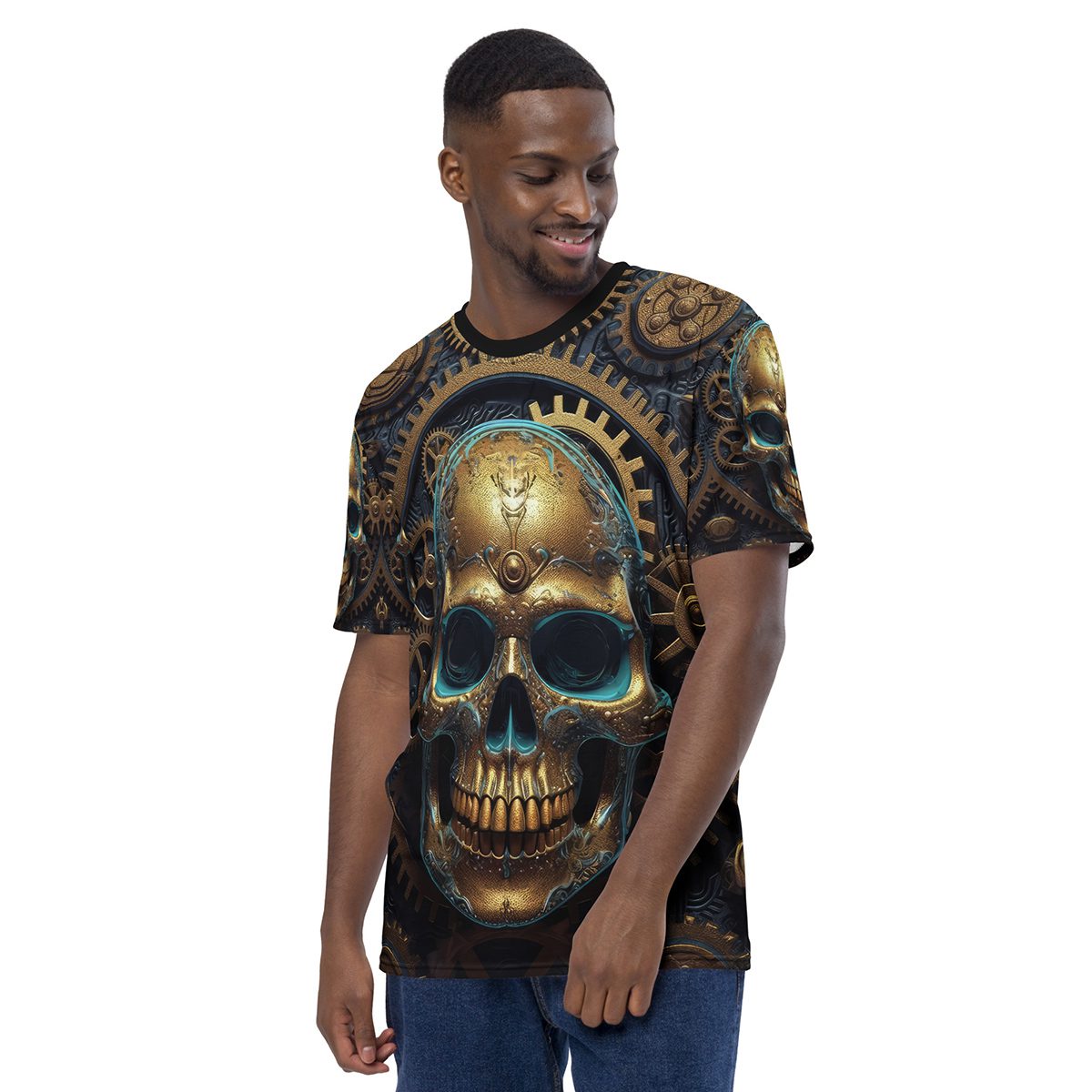 Steampunk Skull All Over Print Uni-Sex T-Shirt 1 8 Toasted Styles