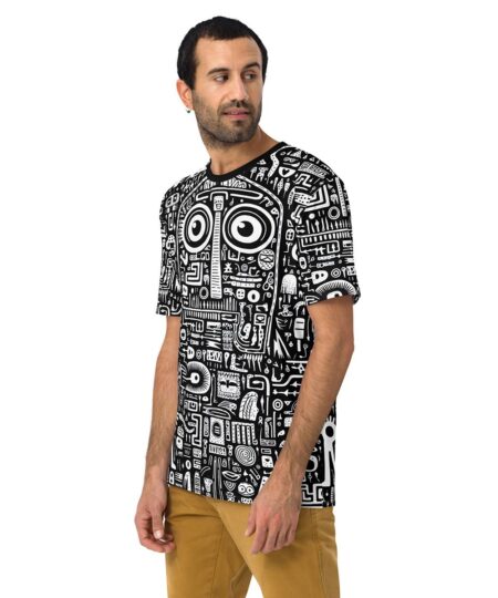 Strange Black And White Doodle Uni-Sex All Over T-Shirt #2 10 Toasted Styles