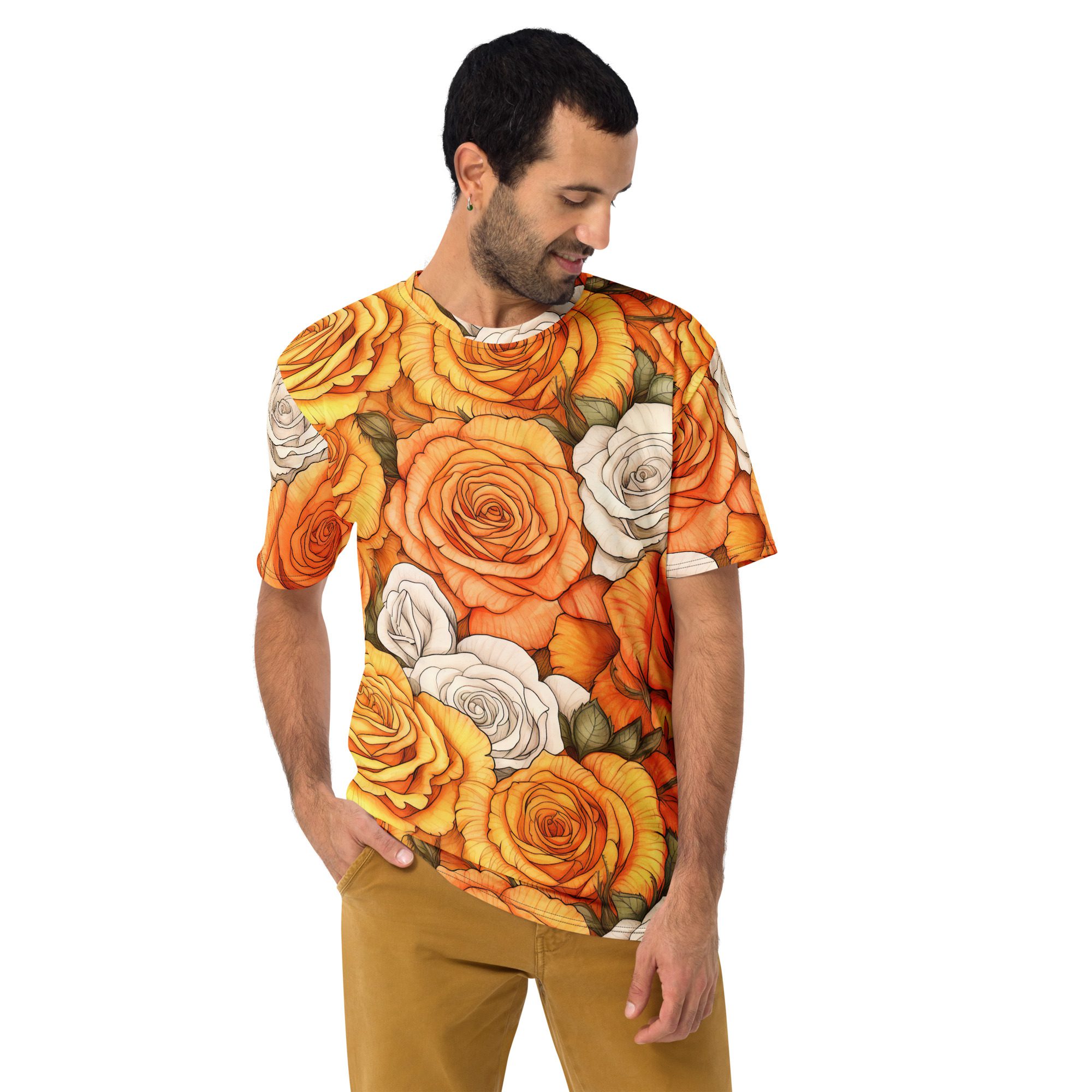 Yellow And Orange Roses Uni-Sex All Over T-Shirt #1 8 Toasted Styles