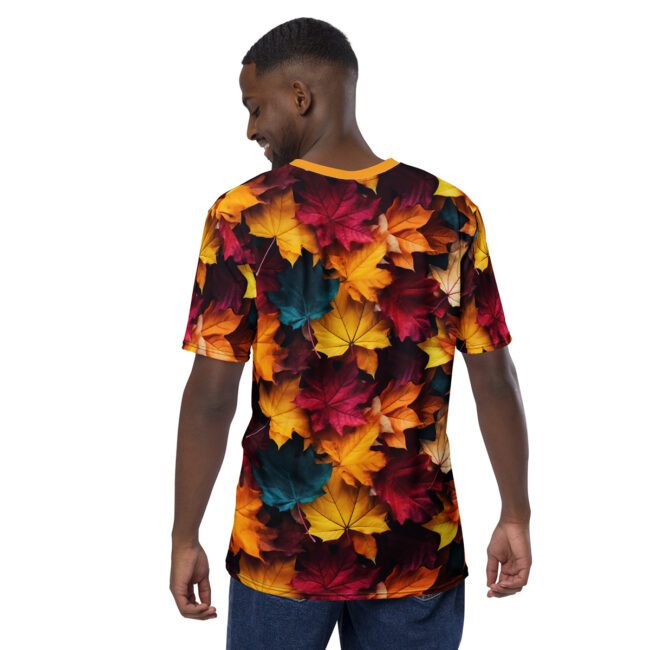 Leaves Autumn Leaves All Over Print Uni-Sex T-Shirt