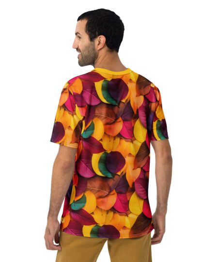 Leaves Autumn Leaves All Over Print Uni-Sex T-Shirt