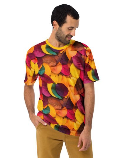 Leaves Autumn Leaves All Over Print Uni-Sex T-Shirt