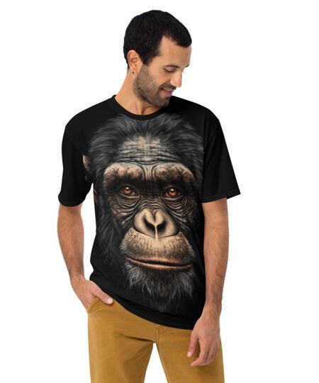 Chimpanzee Gorilla Monkey All Over Print Uni-Sex T-Shirt
