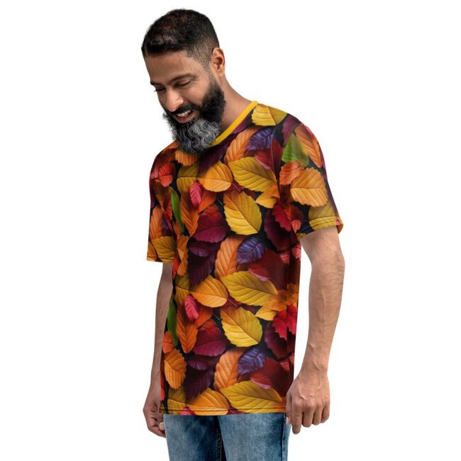 Leaves Autumn Leaves All Over Print Uni-Sex T-Shirt