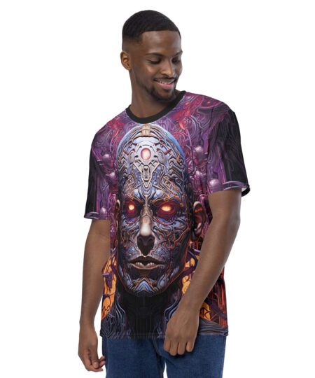Biomechanical Abstract Cyborg All Over Print Uni-Sex Graphic T-Shirt