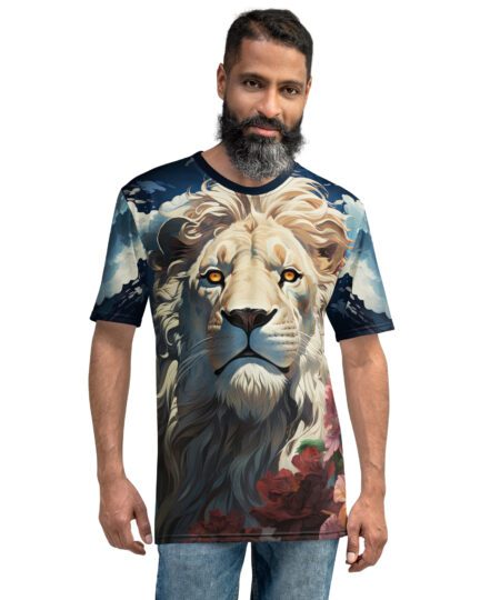 Lion and Flowers Uni-Sex T-Shirt