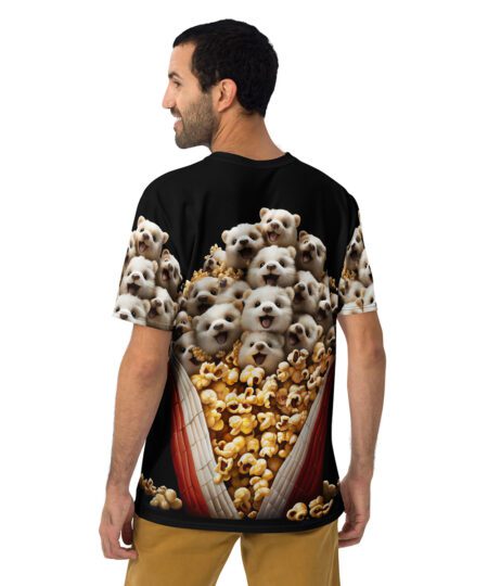 Kitten Popcorn All Over Print Uni-Sex T-Shirt 2