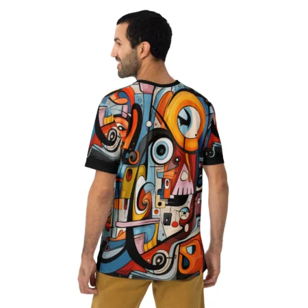 Alternative view of Abstract Jackson Pollock Cubism Pattern Unisex All Over Print T-Shirt
