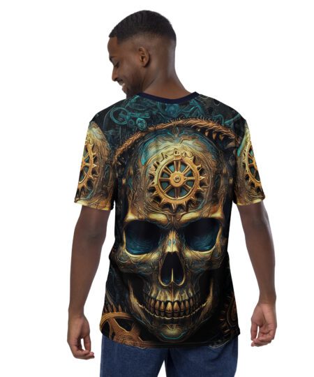 Steampunk Skull All Over Print Uni-Sex T-Shirt 2