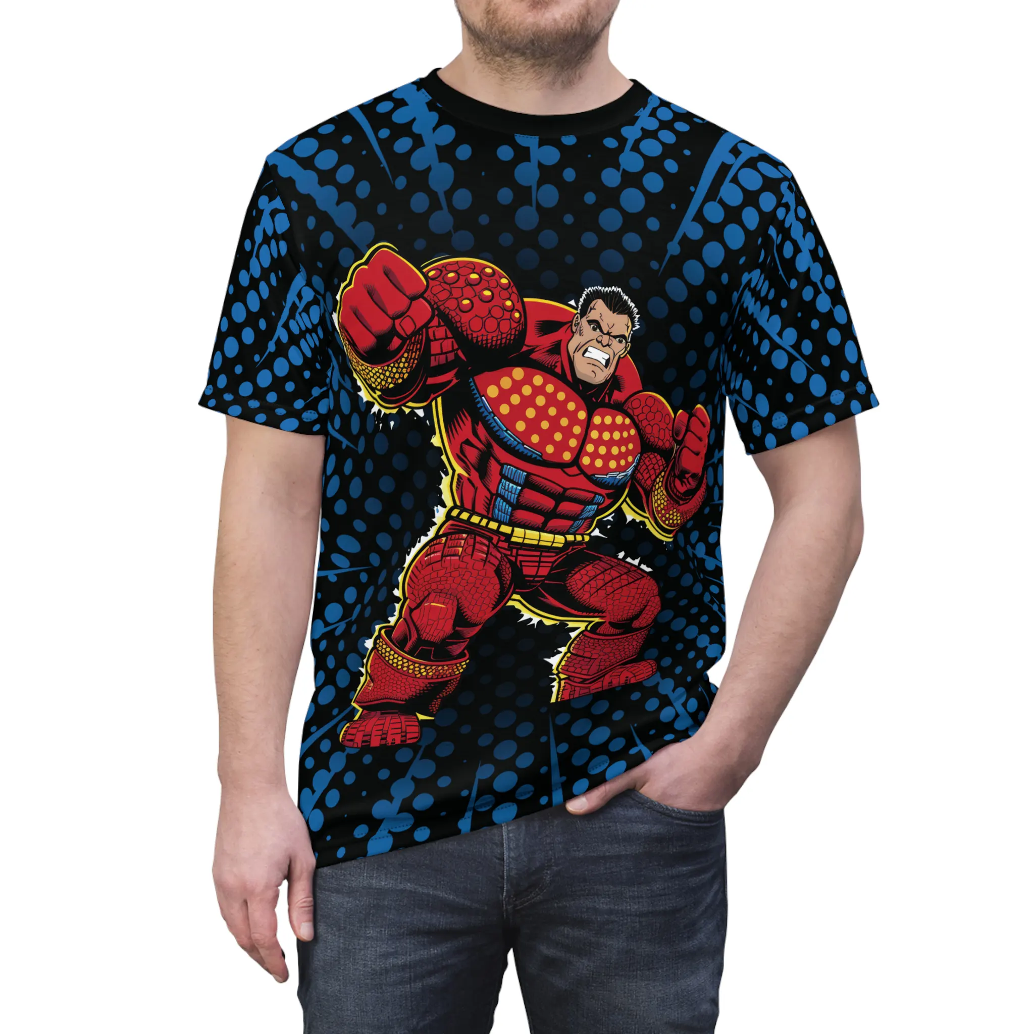 Smash Comic Superhero T-Shirt - Toastedstyles.com All Over Print T-Shirts
