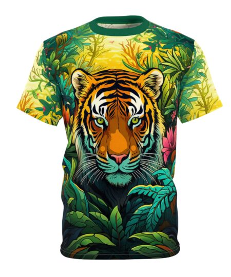 Colorful Tiger In A Jungle Unisex Tee 9 Toasted Styles