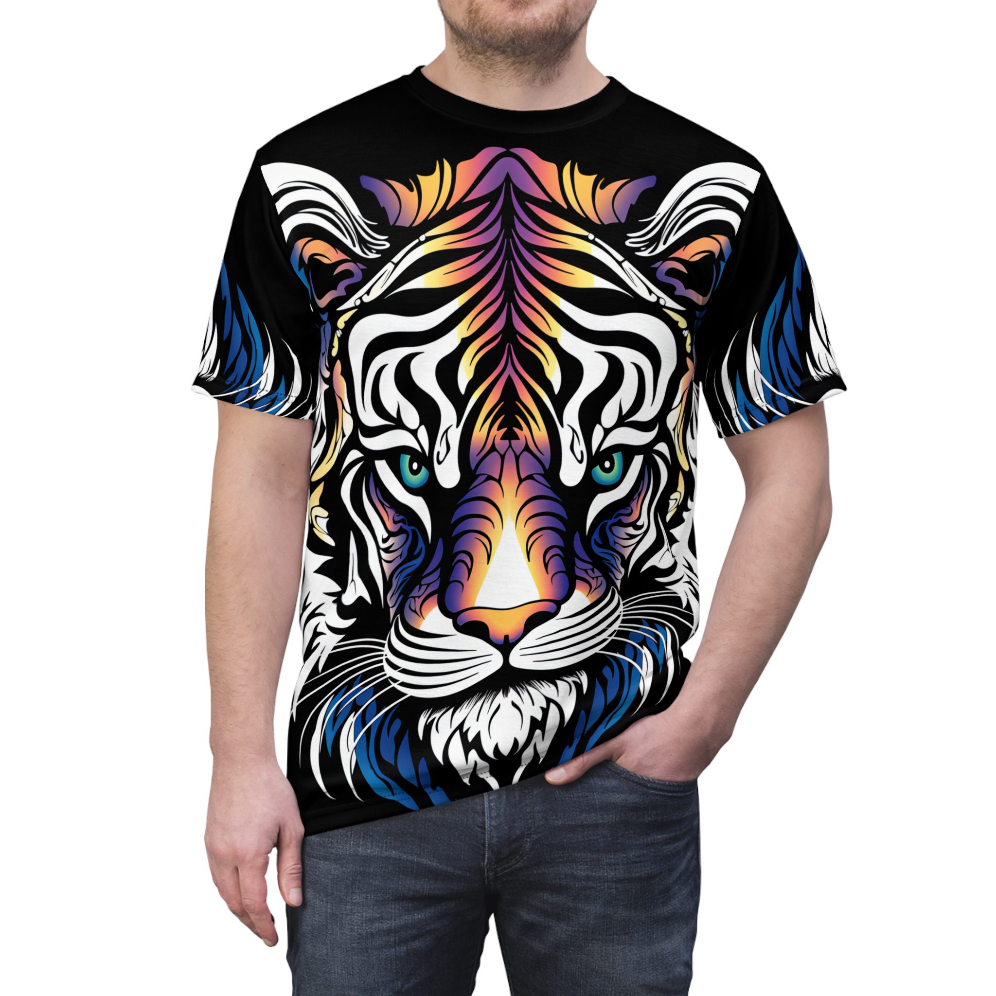 Colorful Tiger Uni-Sex T-Shirt 8 Toasted Styles