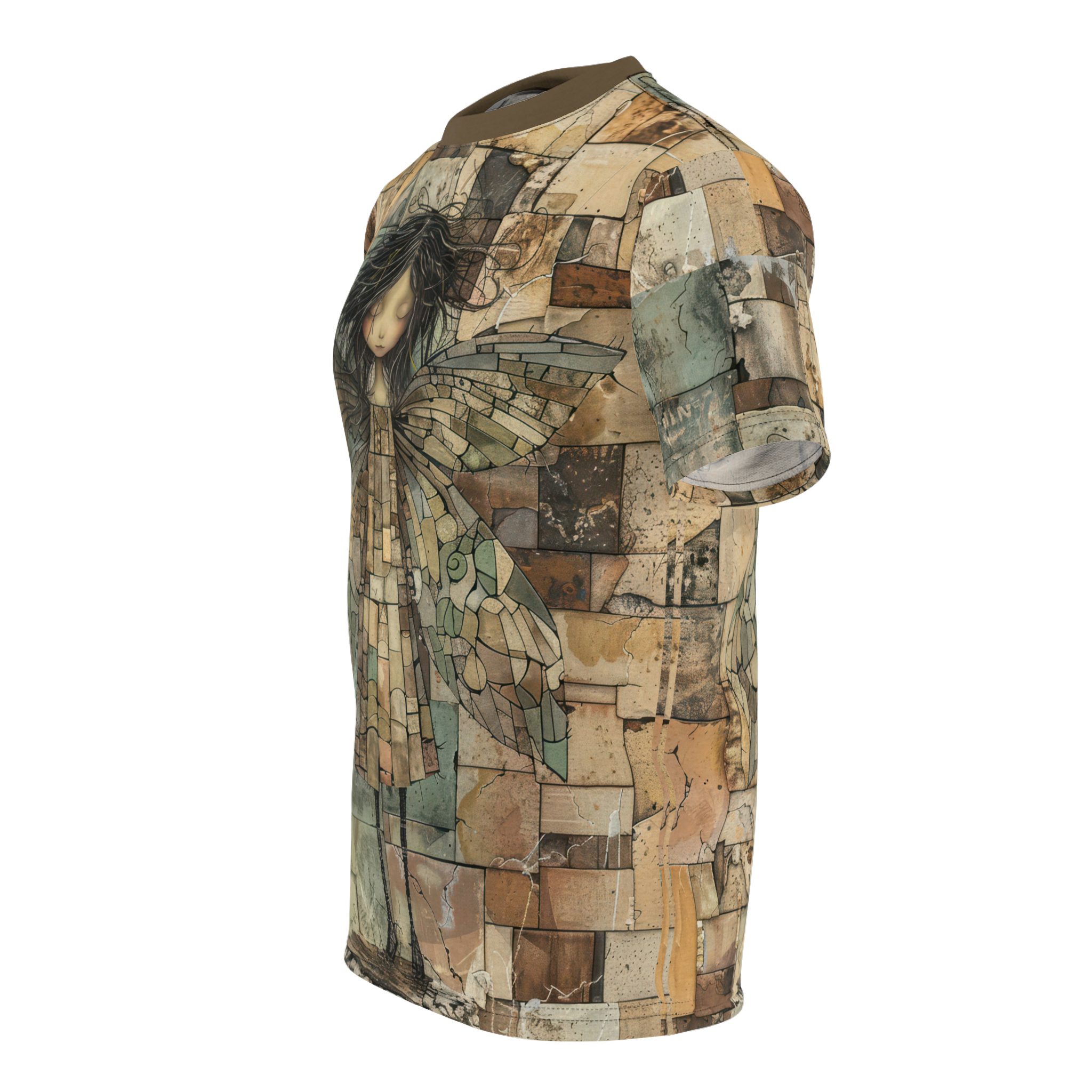 Girl On Brick Wall Uni-Sex T-Shirt 4 Toasted Styles