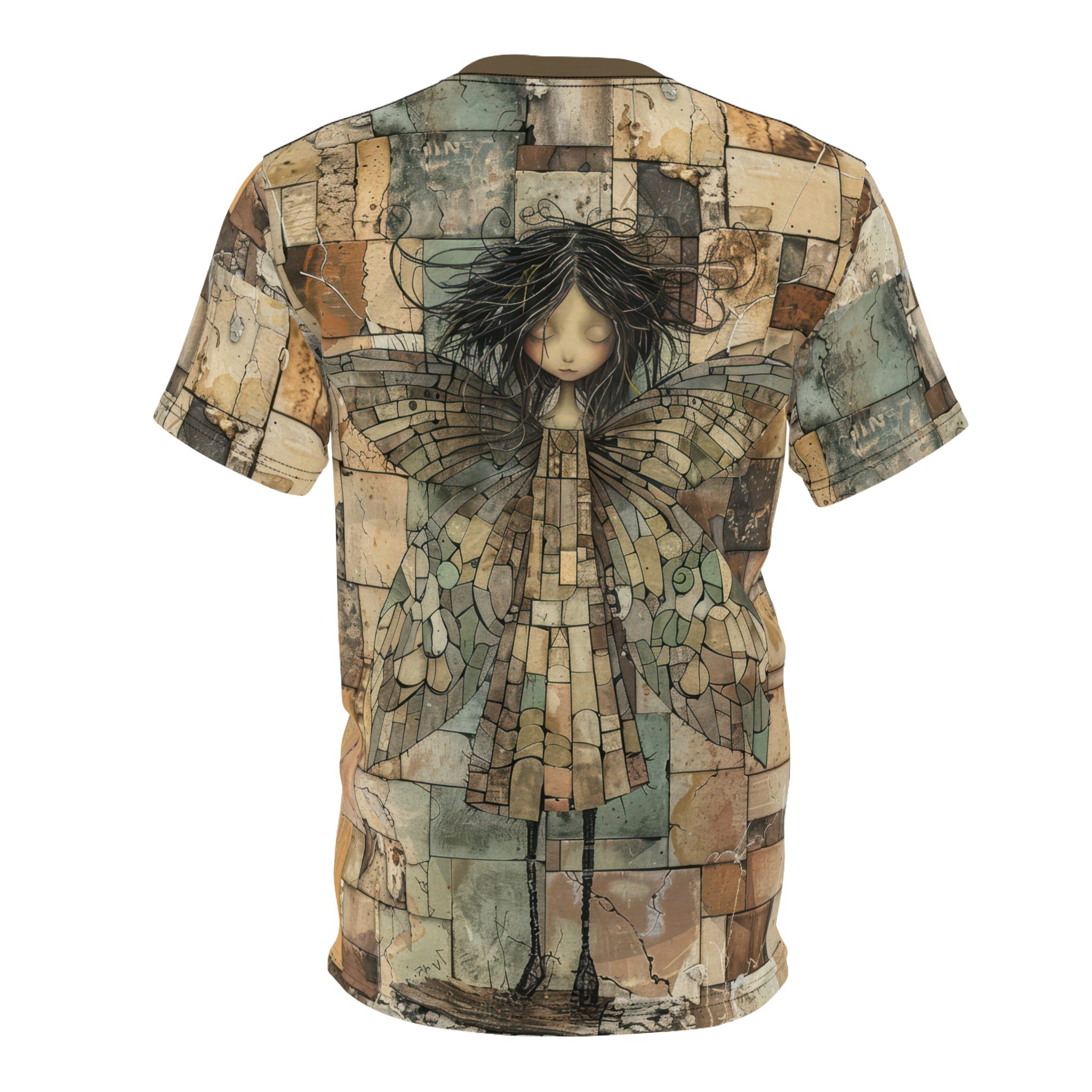 Girl On Brick Wall Uni-Sex T-Shirt 10 Toasted Styles