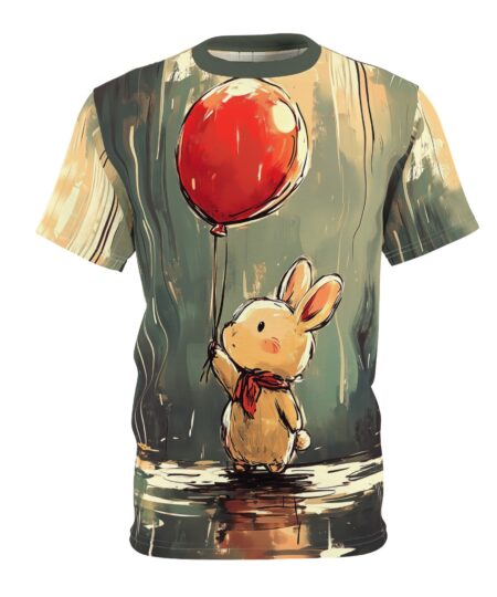 Rabbit With Balloon Mens / Uni-Sex Tee 7 Toasted Styles