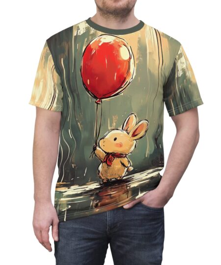Rabbit With Balloon Mens / Uni-Sex Tee 6 Toasted Styles