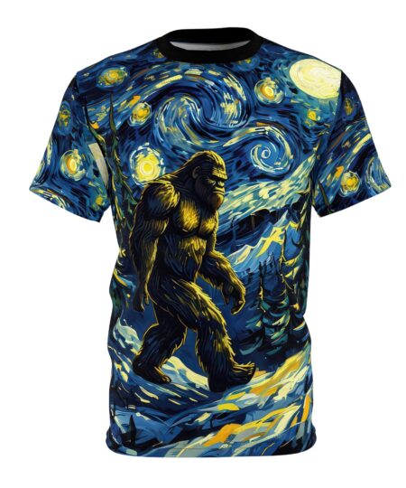 Sasquatch Under The Starry Night A Van Gogh Inspired Tshirt 9 Toasted Styles