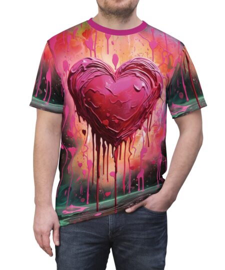 Vibrant Heart Art Unisex Tee - Perfect for Valentine's Day & Love Celebrations