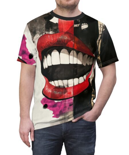 Bold Graphic Unisex Tee - Vibrant Lips Design