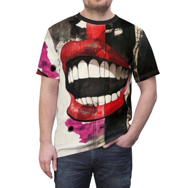 Bold Graphic Unisex Tee - Vibrant Lips Design
