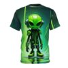 Alien Vibes Unisex T-Shirt with Vivid Green Design 4 Toasted Styles