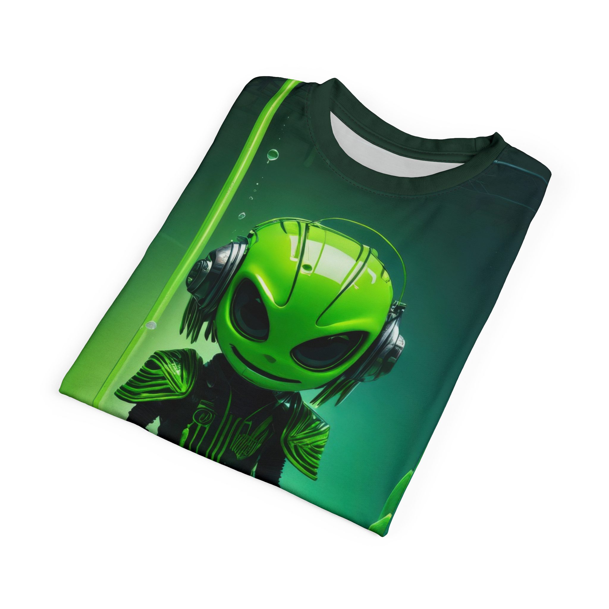 Alien Vibes Unisex T-Shirt with Vivid Green Design 7 Toasted Styles