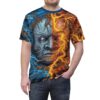 Fire And Ice Face Demon Tee - Perfect for Bold Fashion Lovers! 8 Toasted Styles