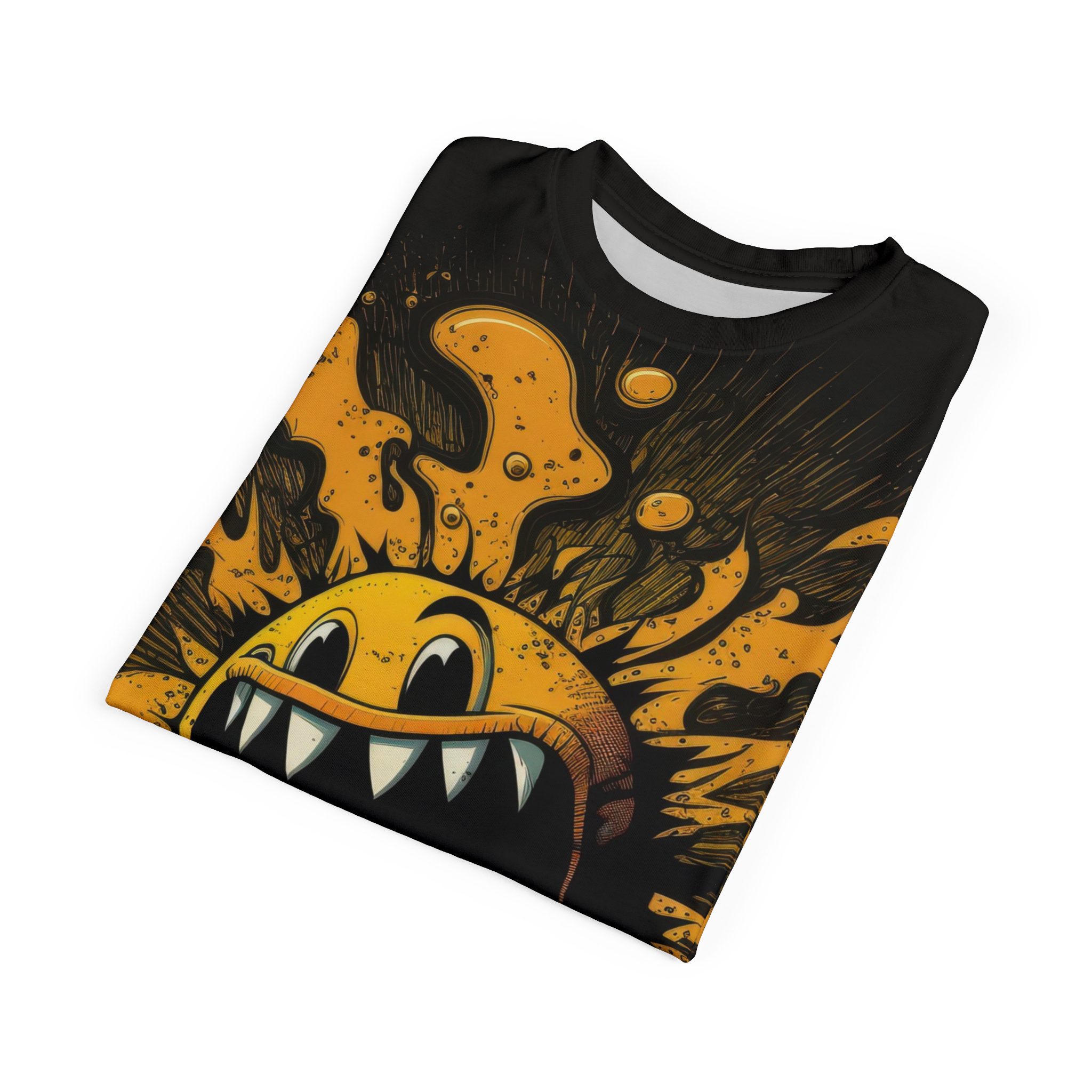 Fun Graphic Unisex Tee - Smiling Monster Design 7 Toasted Styles