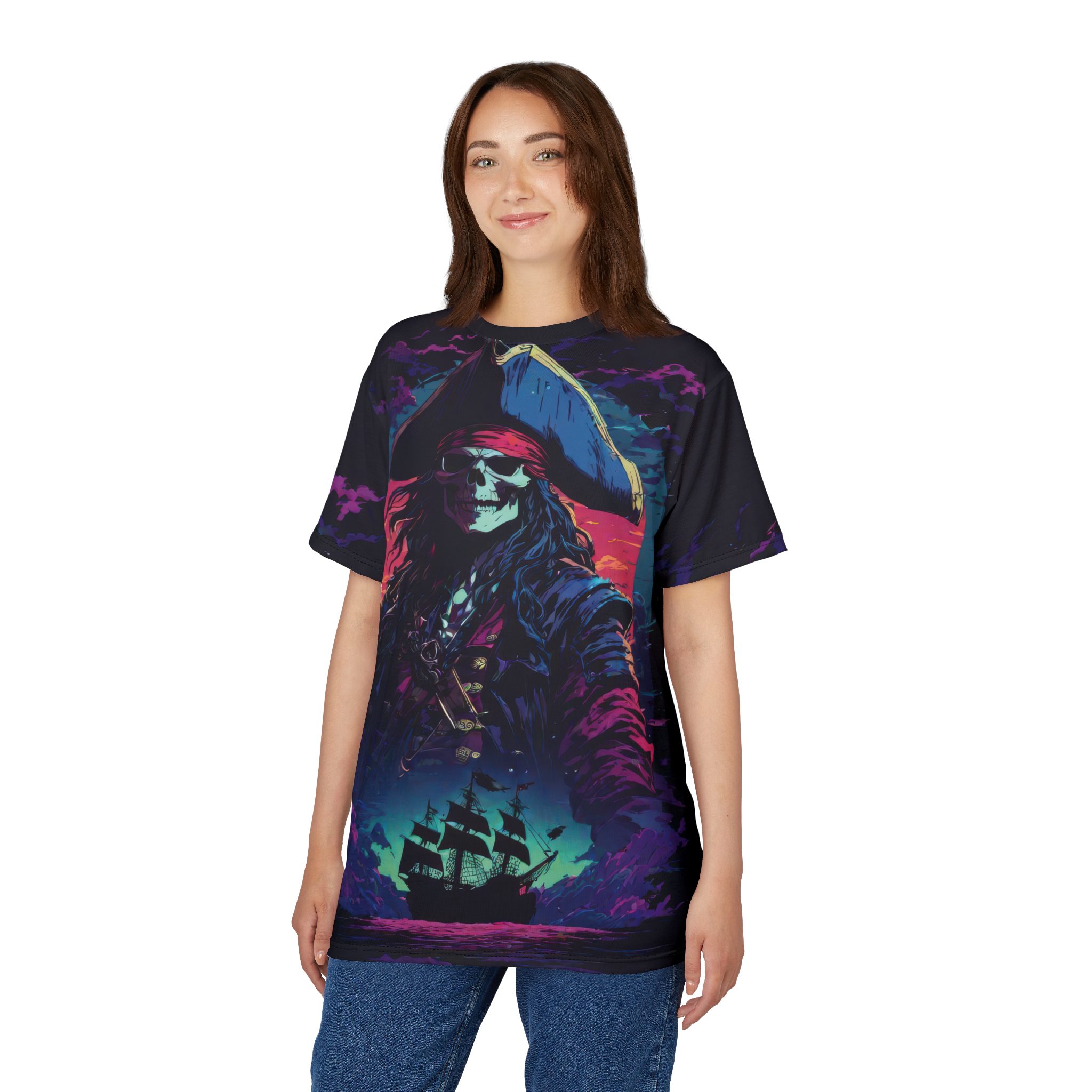 Pirate-Themed Unisex Tee with Bold Graphic Design 4 Toasted Styles