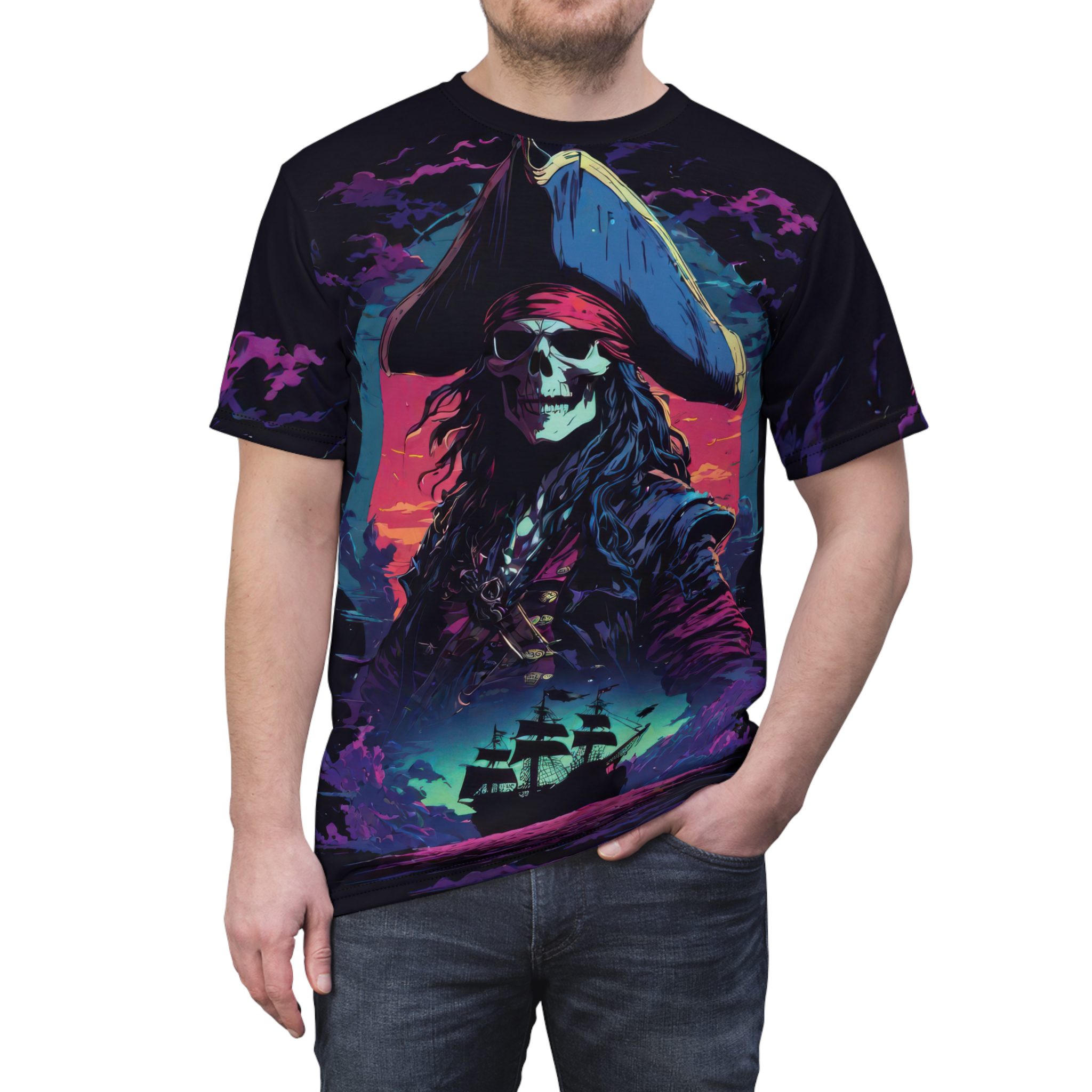 Pirate-Themed Unisex Tee with Bold Graphic Design 8 Toasted Styles