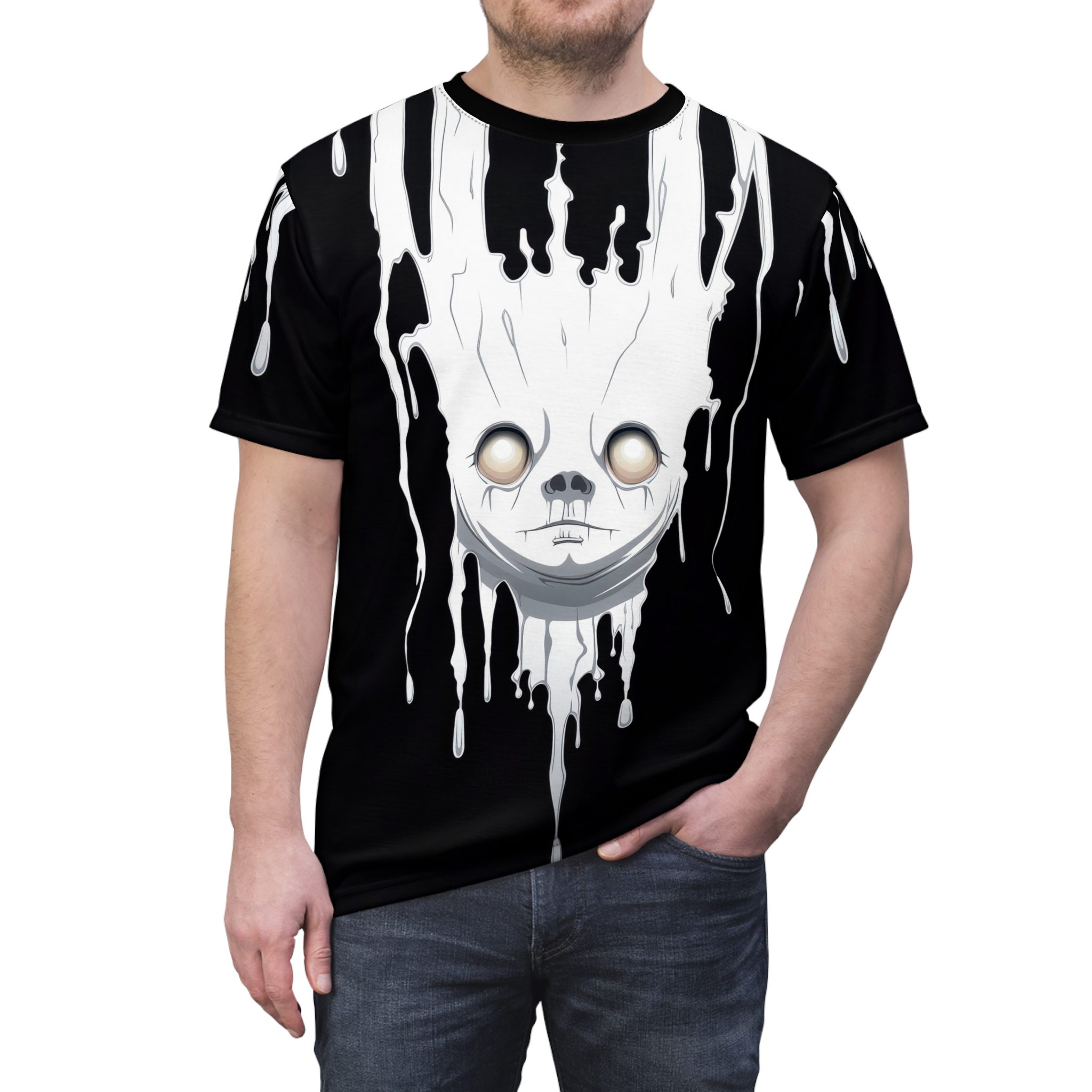 Spooky Dripping Mask Unisex All Over Print - Perfect for Halloween and Horror Fans 9 Toasted Styles