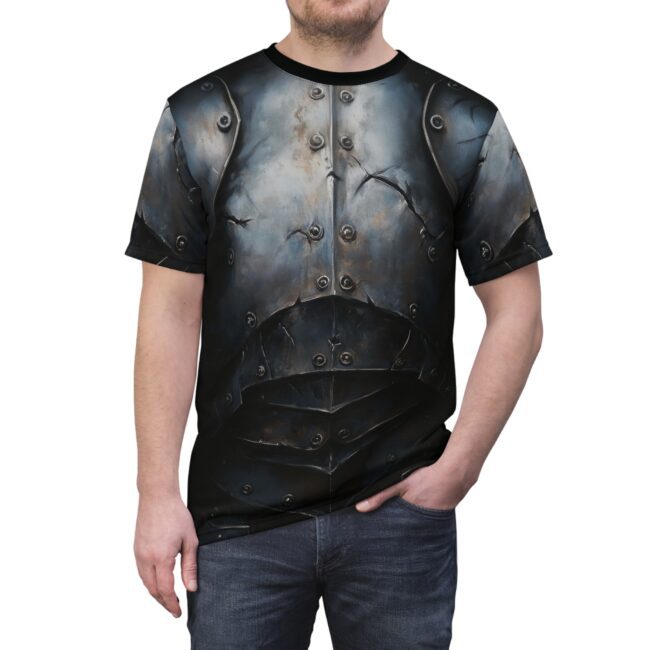 Knight Armour, Armor Tee, Dark Ages Top for enthusiasts, Medieval faux Armor t-shirt, Medieval Crusader Armor, Full Garment Print Shirt,