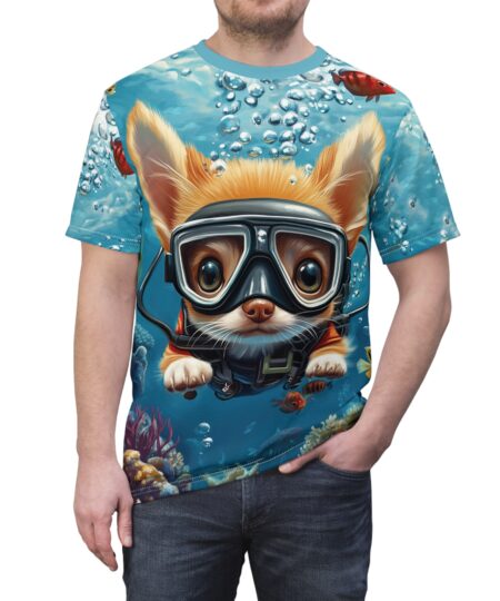Underwater Adventure Dog Tee - Fun Unisex All Over Print T-Shirt for Pet Lovers