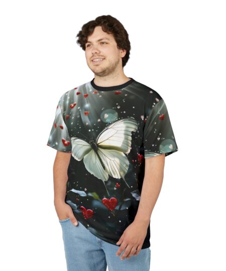 Butterfly & Hearts Unisex Tee – Romantic Graphic Shirt for Love Celebrations 10 Toasted Styles