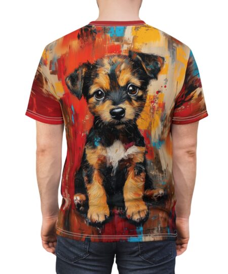 Colorful Dog Art Unisex All Over Print Tee - Perfect for Dog Lovers 2 Toasted Styles