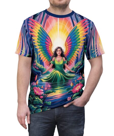 Colorful Fairy In Garden Uni-Sex All Over Print Tee 1 Toasted Styles